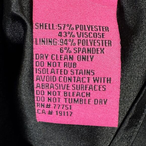 Betsey Johnson Dress Womens 4 Black Multicolor Animal Print Ruffle Bell Sleeve - Picture 16 of 16